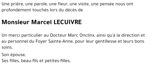 Marcel LECUIVRE