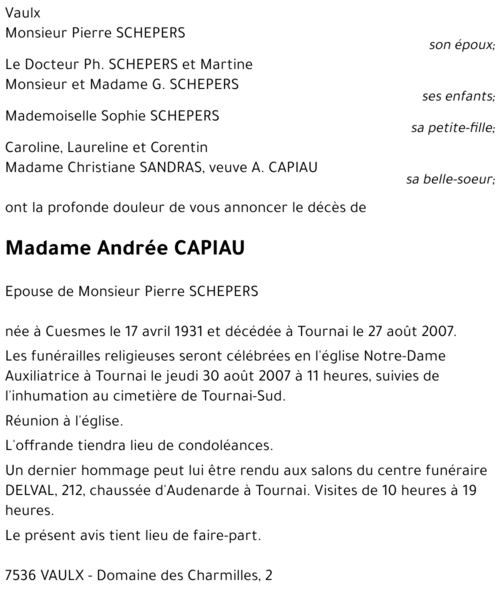 Andrée CAPIAU