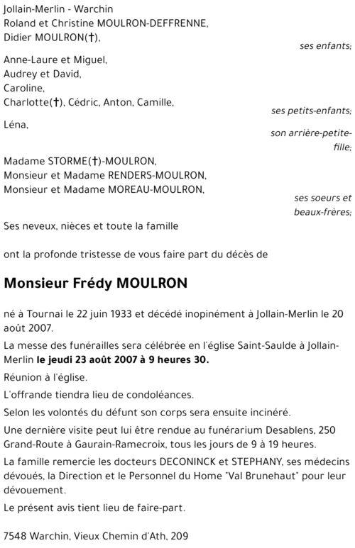 Frédy MOULRON