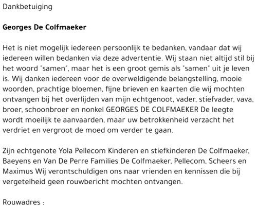 Georges De Colfmaeker