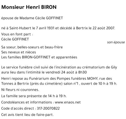 Henri BIRON