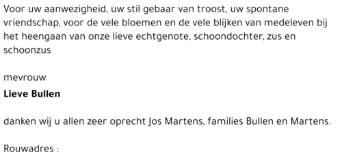 Lieve BULLEN