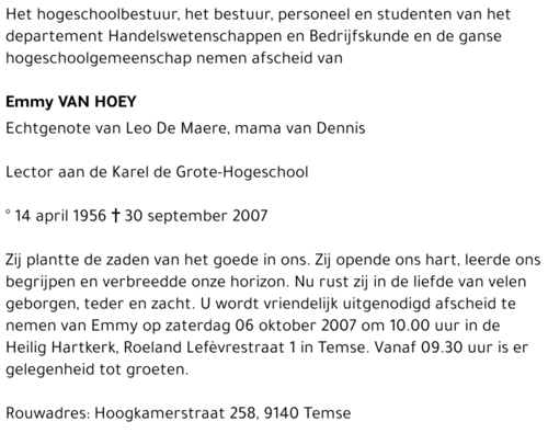 Emmy Van Hoey