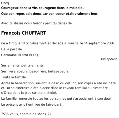 François CHUFFART