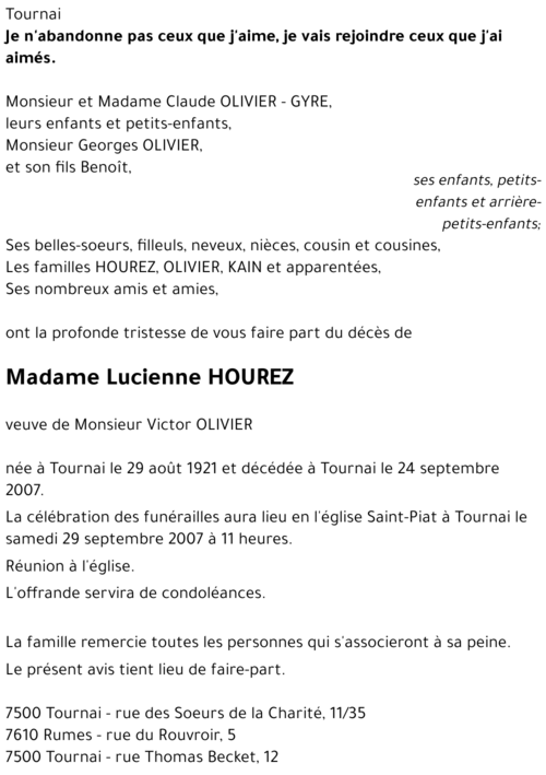 HOUREZ Lucienne