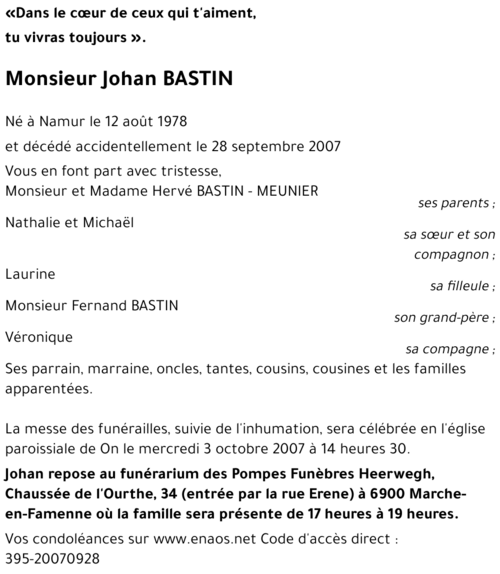 Johan BASTIN
