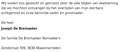 Joseph De Bremaeker