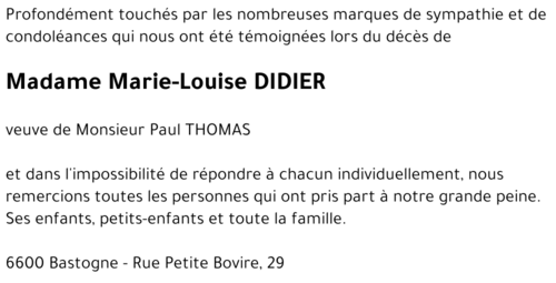 Marie-Louise DIDIER