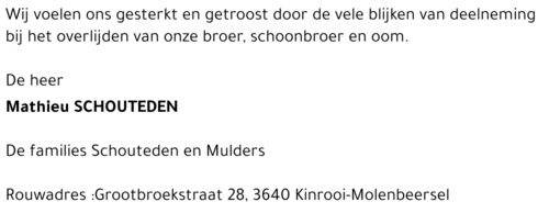 Mathieu SCHOUTEDEN