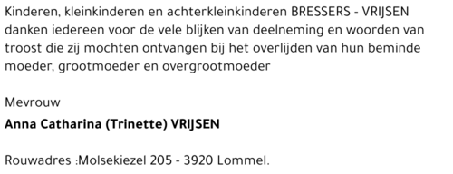 Anna Catharina (Trinette) Vrijsen