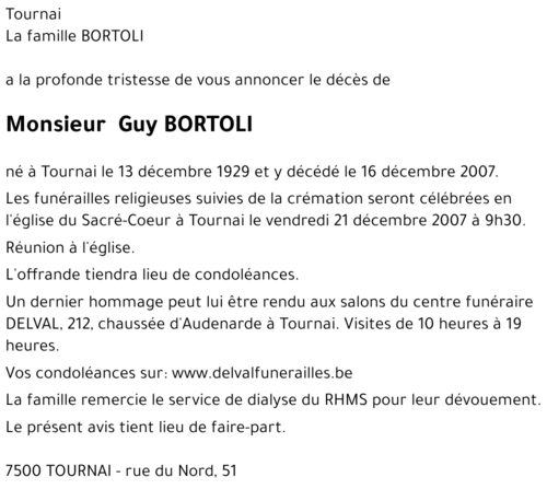 Guy BORTOLI