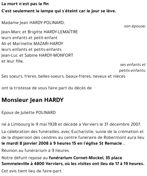 Jean HARDY
