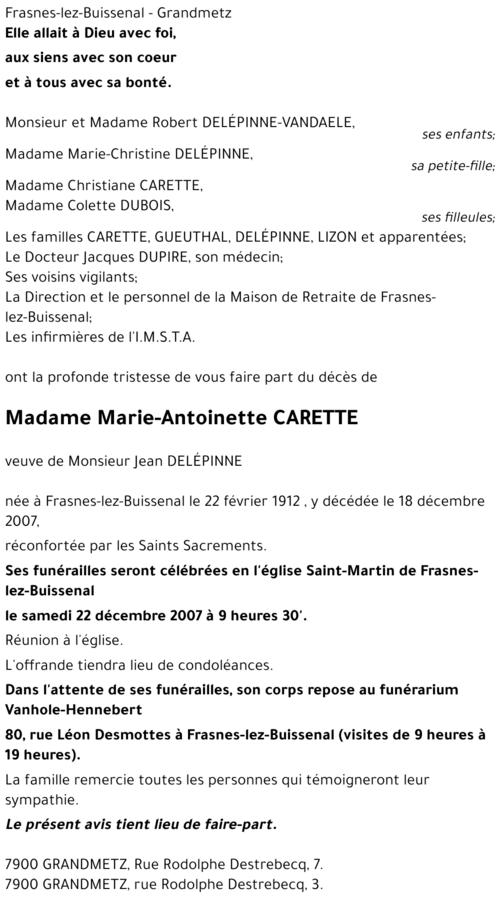 Marie-Antoinette CARETTE