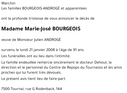 Marie-José BOURGEOIS