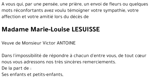 Marie-Louise LESUISSE