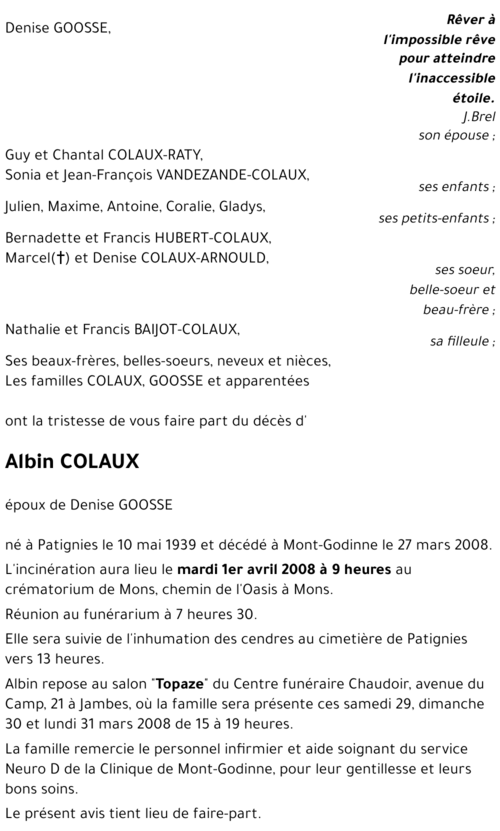 Albin COLAUX