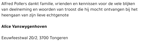 Alice Vanswygenhoven