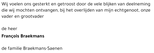 François Braekmans