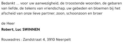 Robert, Luc Swinnen