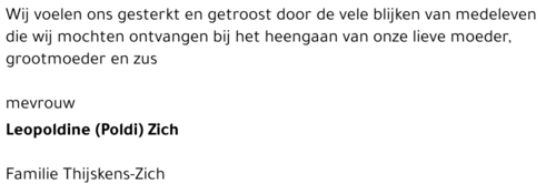 Leopoldine (Poldi) Zich