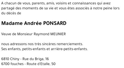 Andrée PONSARD