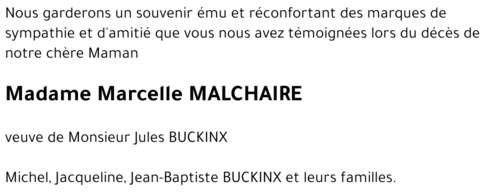 Marcelle MALCHAIRE