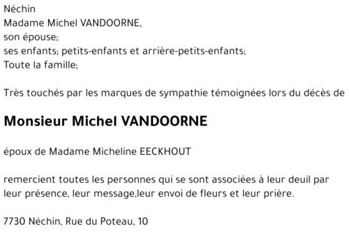 Michel VANDOORNE