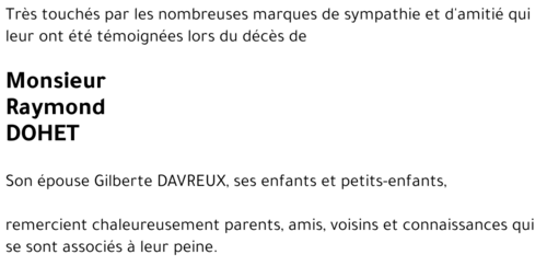 Raymond DOHET