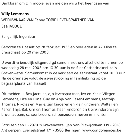 Willy Lemmens
