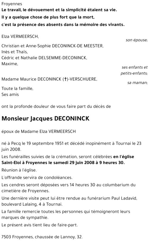 Jacques DECONINCK