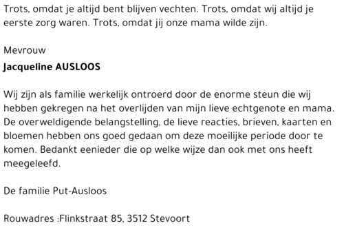 Jacqueline AUSLOOS