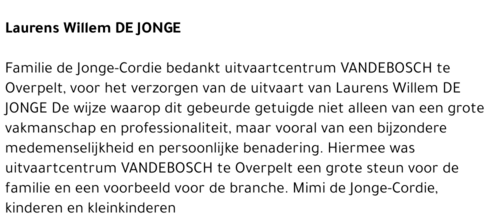 Laurens, Willem de Jonge