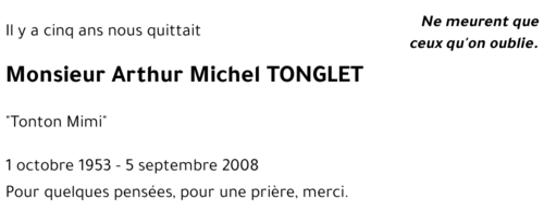 Arthur Michel TONGLET