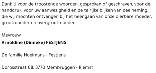 Arnoldine (Dinneke) Festjens