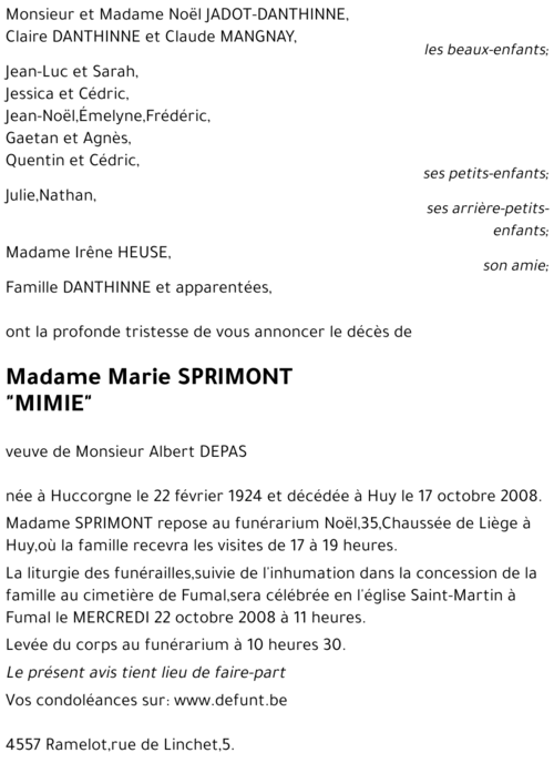 Marie SPRIMONT