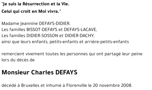 Charles DEFAYS