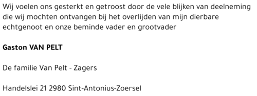 Gaston VAN PELT