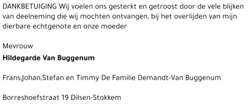 Hildegarde VAN BUGGENUM