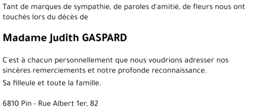 Judith GASPARD