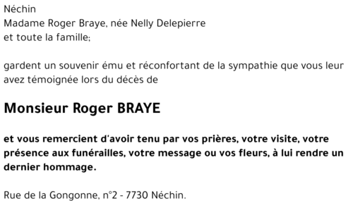 Roger BRAYE