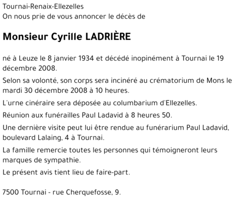 Cyrille LADRIÈRE