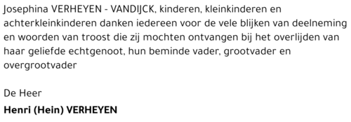 Herni (Hein) Verheyen