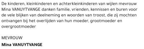 Mina Vanuytvange