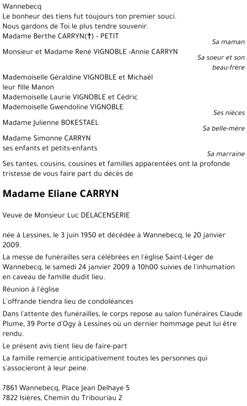 Eliane CARRYN