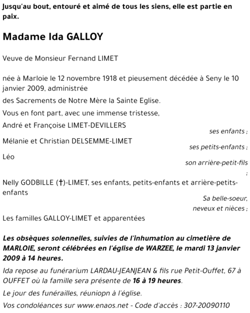 Ida GALLOY