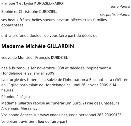 Michèle GILLARDIN