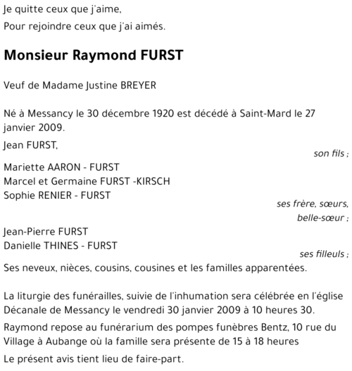 Raymond FURST