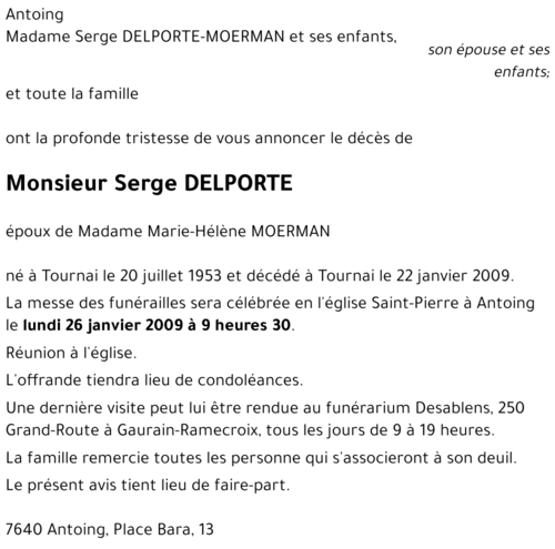 Serge DELPORTE