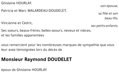DOUDELET Raymond