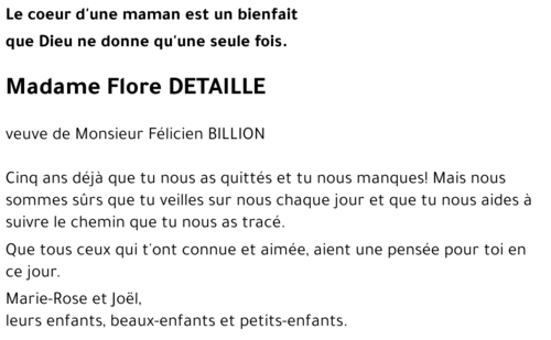 Flore DETAILLE
